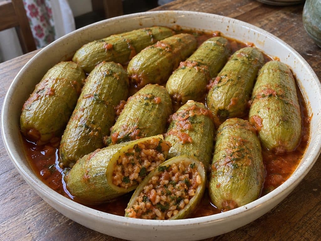 Egyptian Stuffed Zucchini (Mahshi Kousa)