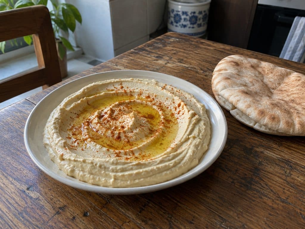 حمص بالطحينة