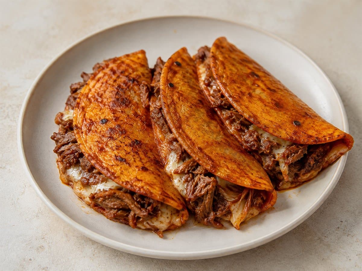 Mexican Birria Tacos with Consomé