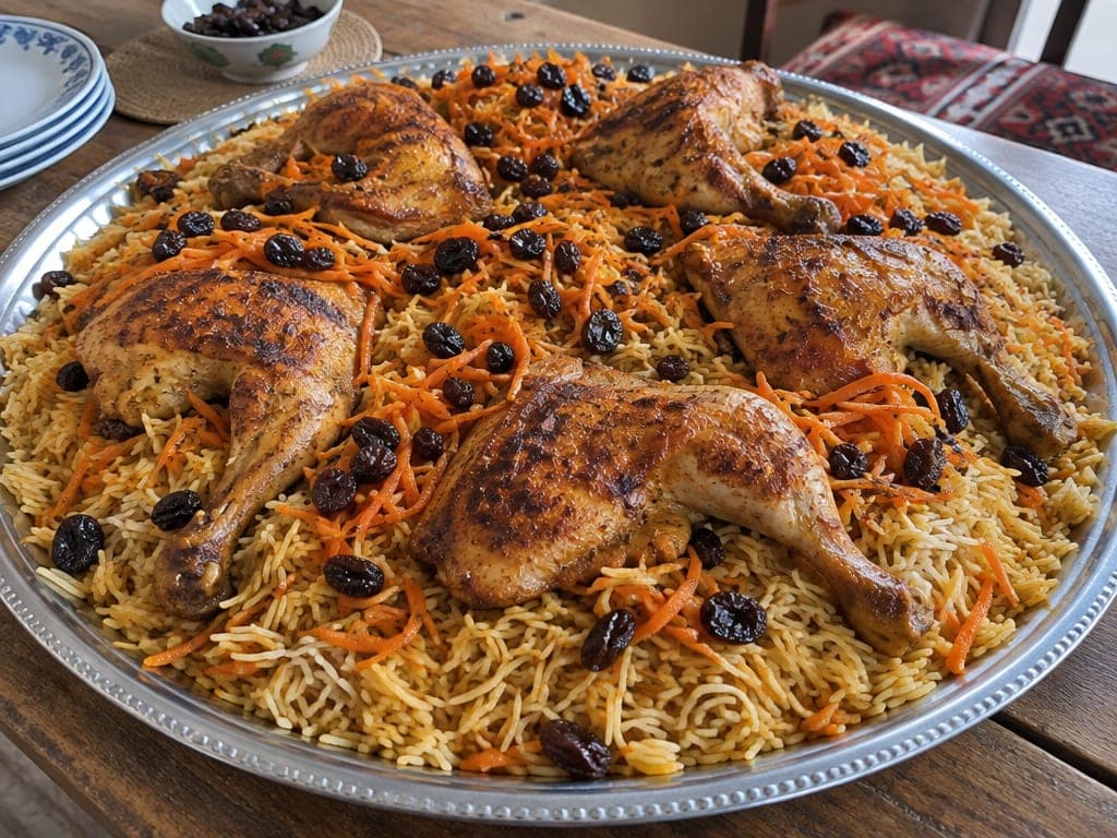 Saudi Bukhari Rice (Chicken with Carrots and Raisins)